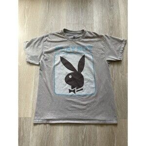 Playboy Bunny Logo Shirt Mens Size Large Brown